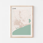 lome, togo map poster - image 1