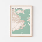 rio de janeiro, brazil map poster - image 1