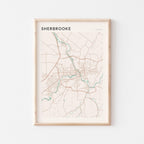 sherbrooke, quebec map poster - image 1