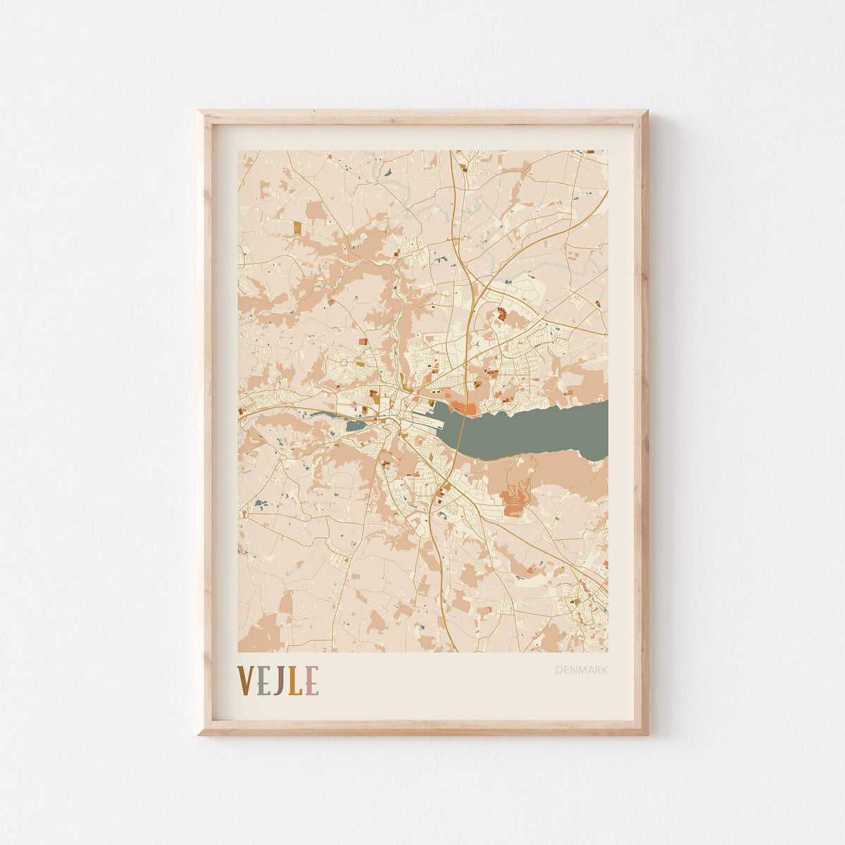 vejle denmark map poster - image 1