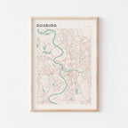 duisburg germany map poster - image 1