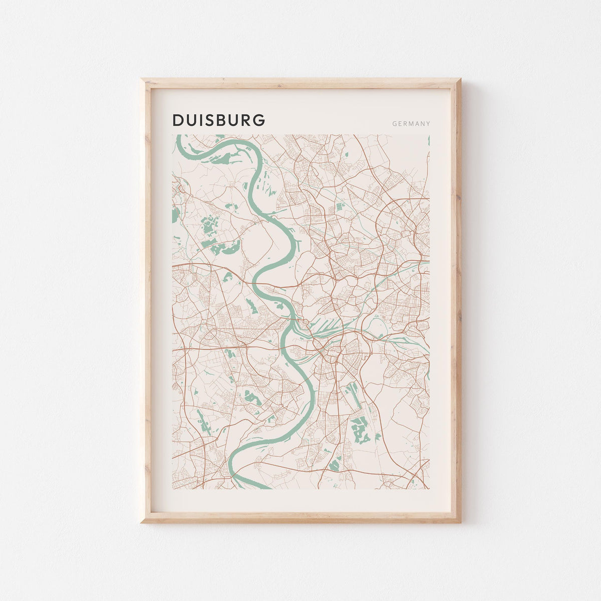 duisburg germany map poster - image 1