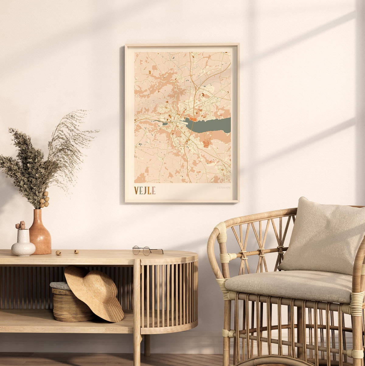 vejle denmark map poster - image 3