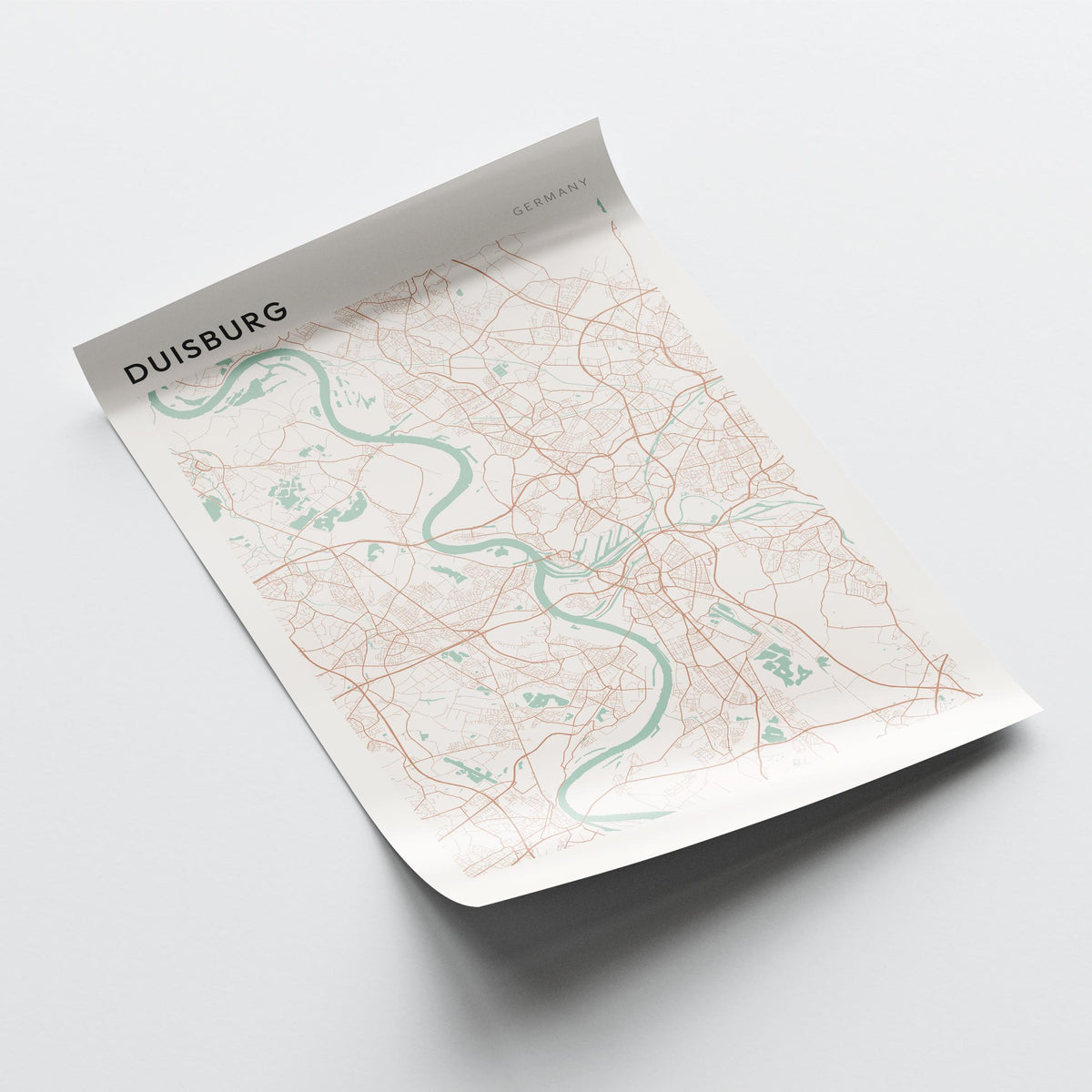 duisburg germany map poster - image 4
