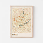 nantes france map poster - image 1