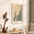 newcastle, australia map poster - image 2