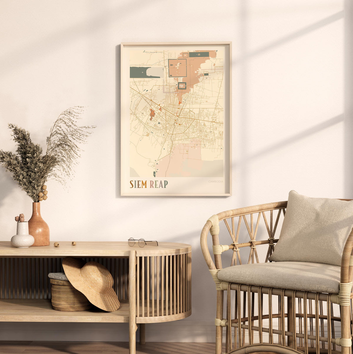 siem reap, cambodia map poster - image 3