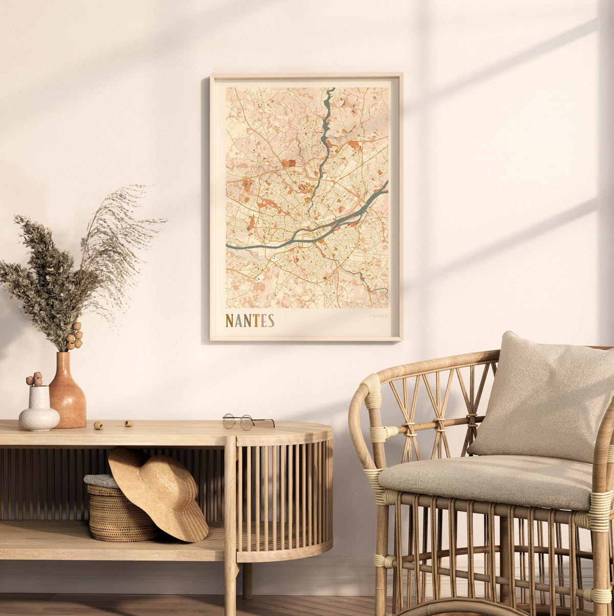 nantes france map poster - image 3