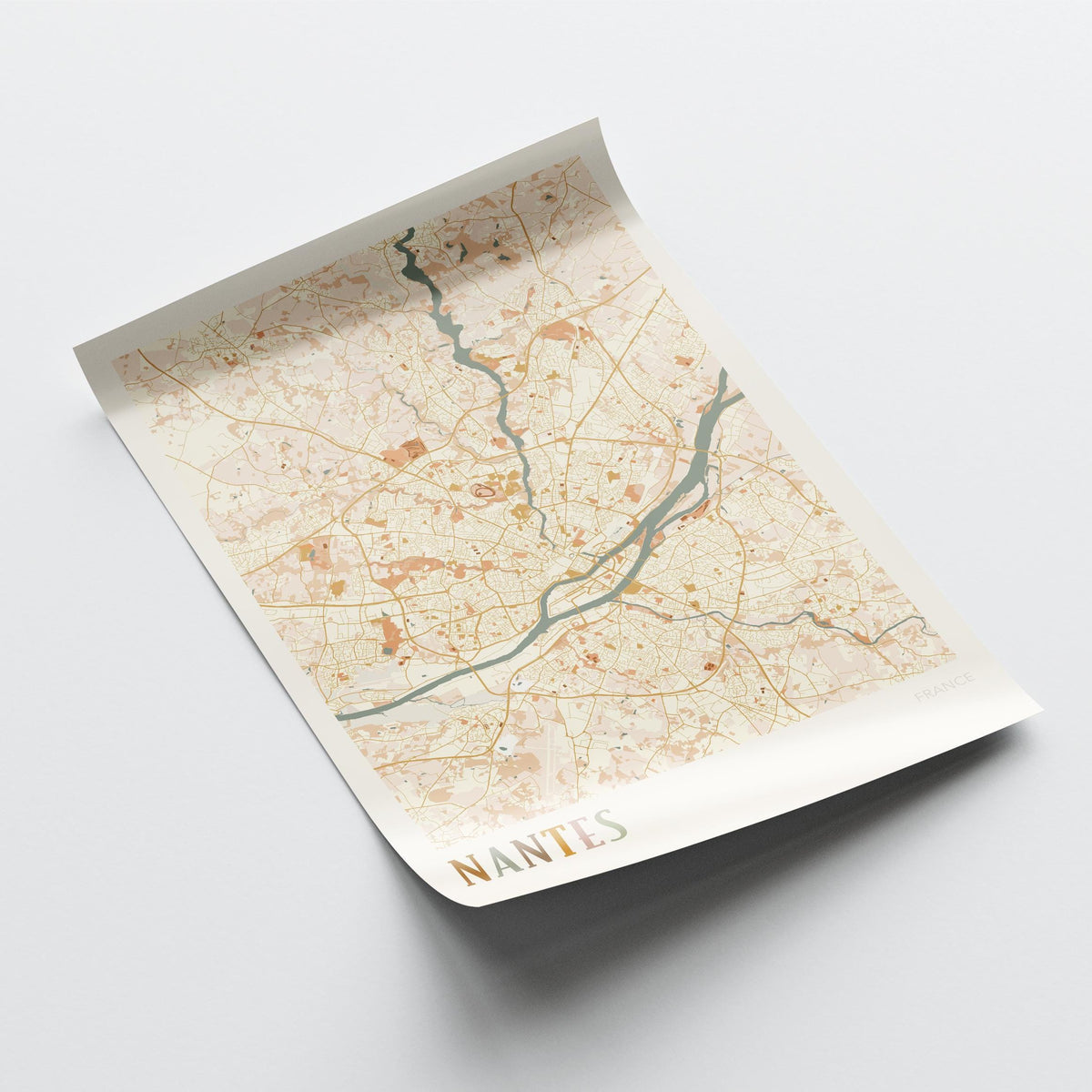 nantes france map poster - image 4
