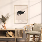 singapore map poster - minimalist boho wall art - digital download - image 3