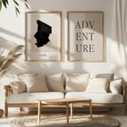 chad map poster - minimalist boho wall art - digital download - image 5