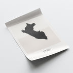 peru map poster - minimalist boho wall art - digital download - image 4