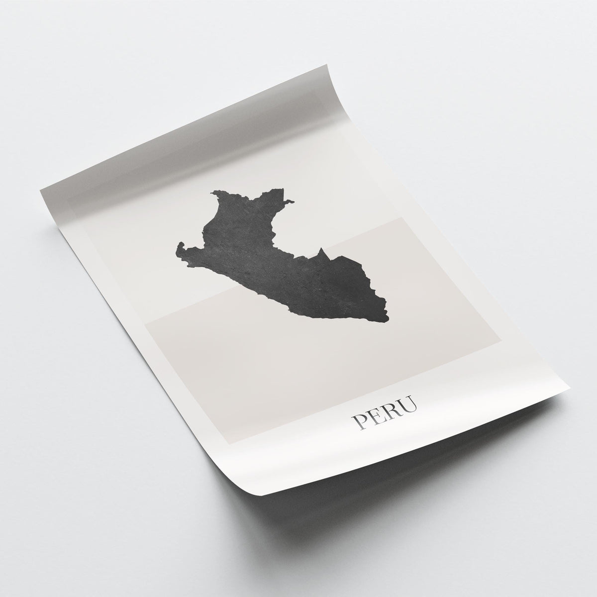 peru map poster - minimalist boho wall art - digital download - image 4