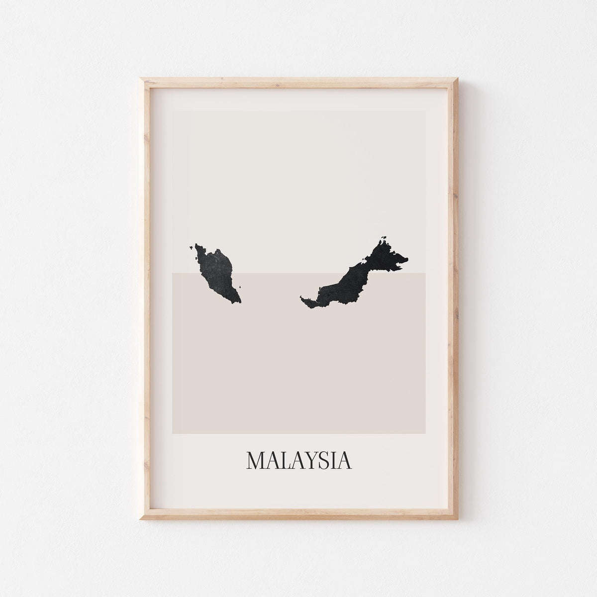 malaysia map poster - minimalist boho wall art - digital download - image 1