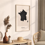 france map poster - minimalist boho wall art - digital download - image 2