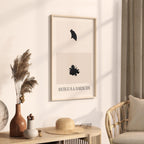 antigua and barbuda map poster - minimalist boho wall art - digital download - image 2