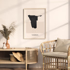 namibia map poster - minimalist boho wall art - digital download - image 3