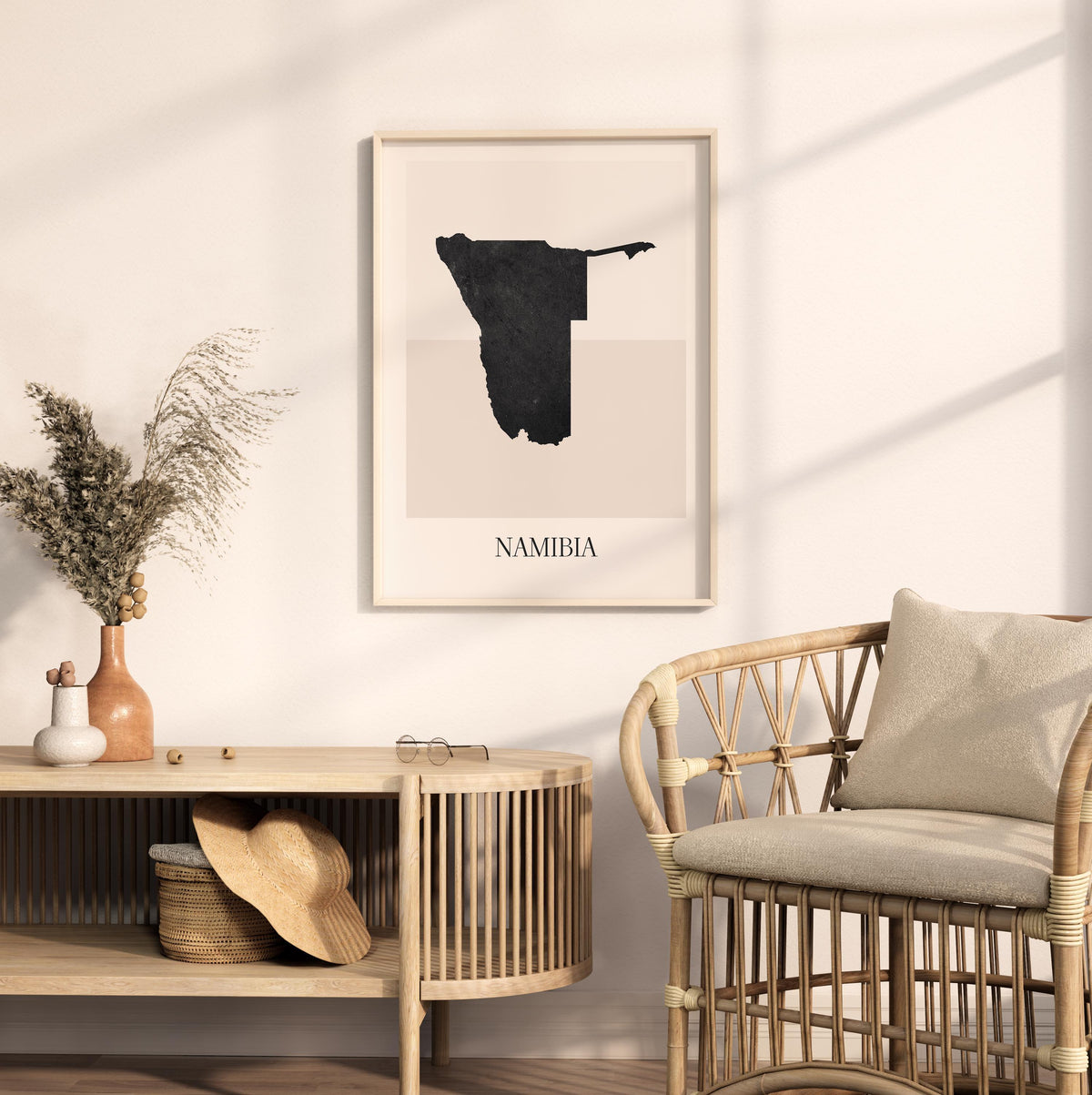 namibia map poster - minimalist boho wall art - digital download - image 3