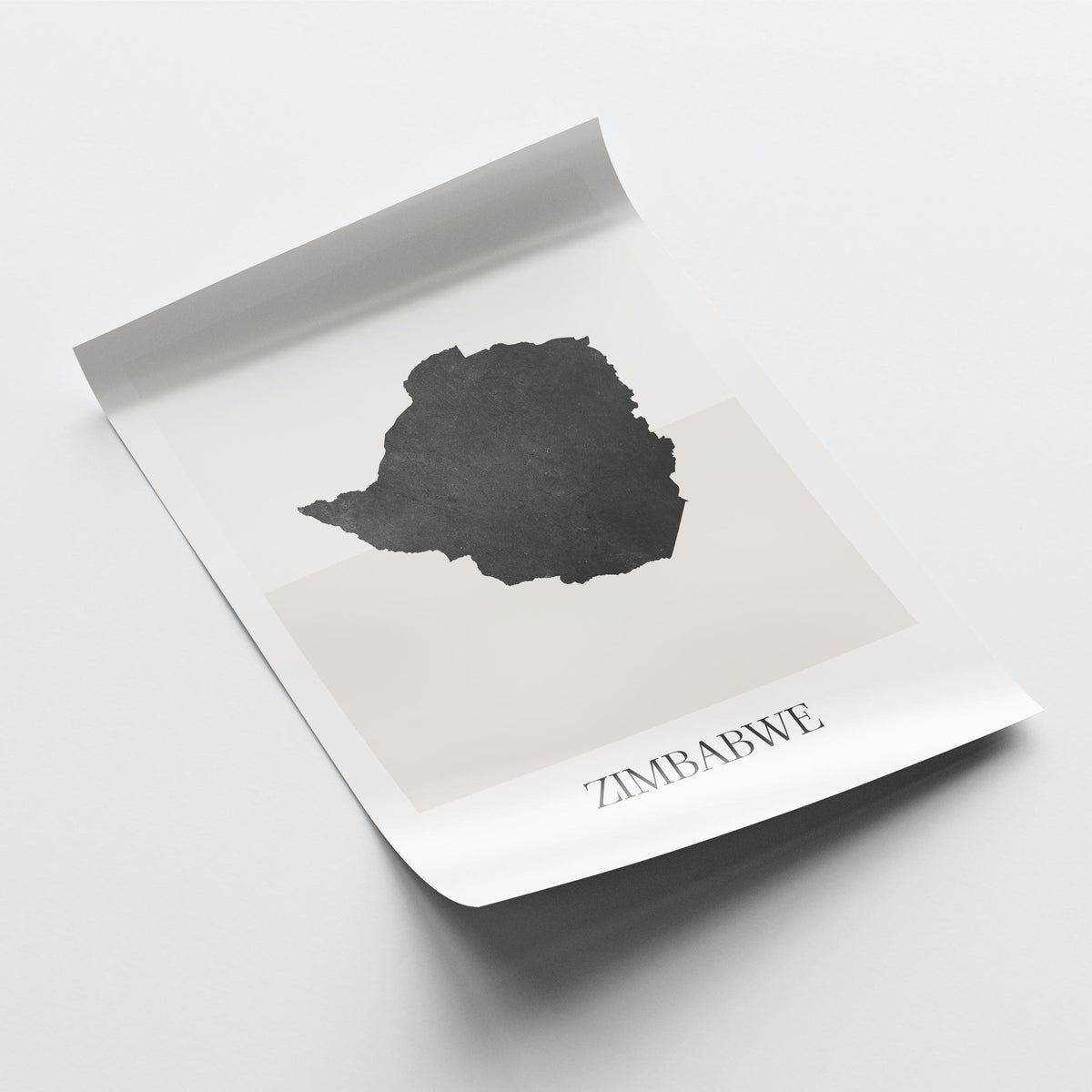 zimbabwe map poster - minimalist boho wall art - digital download - image 4