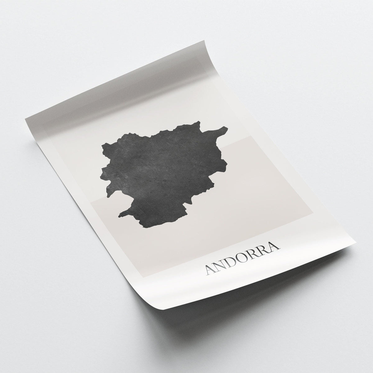 andorra map poster - minimalist boho wall art - digital download - image 4
