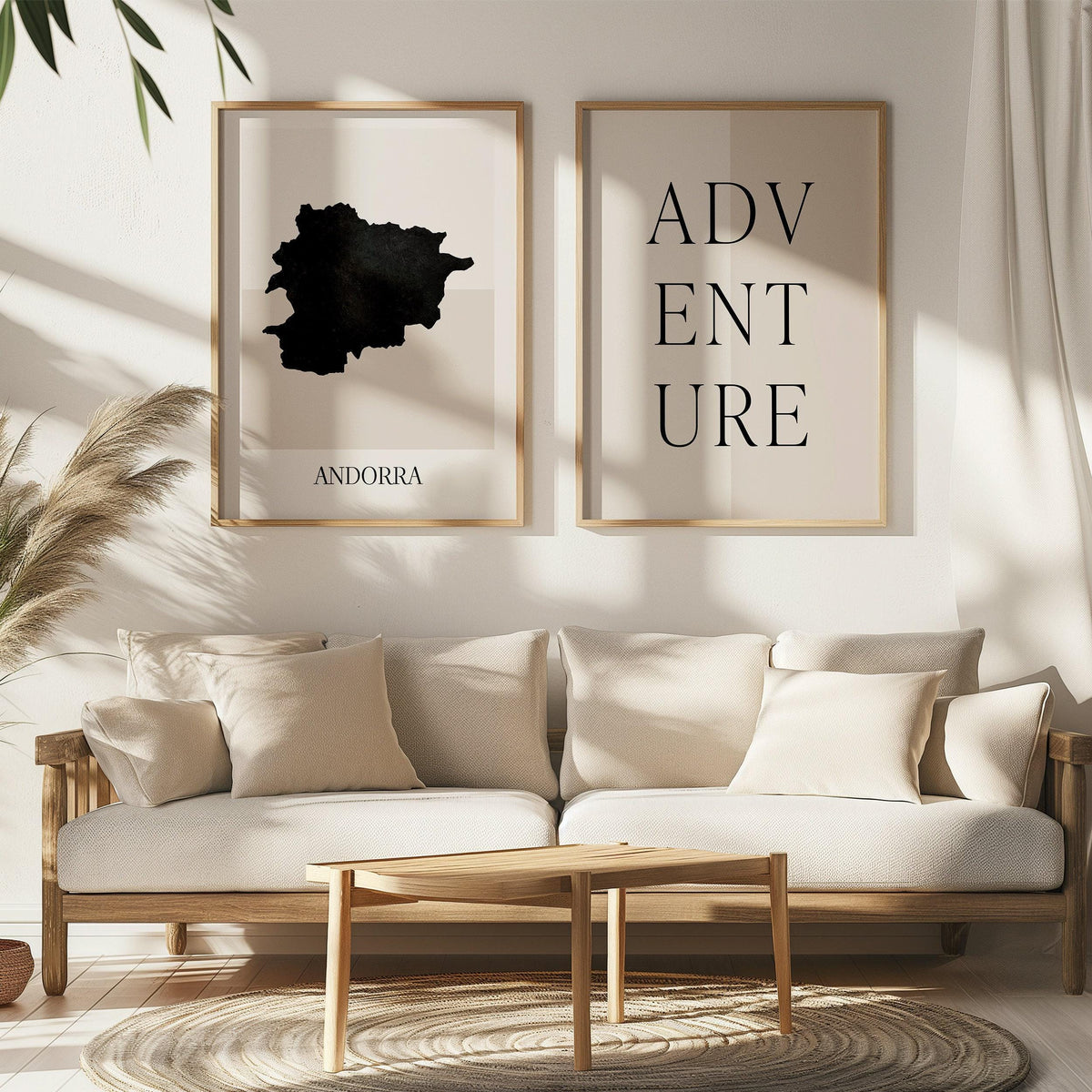 andorra map poster - minimalist boho wall art - digital download - image 5