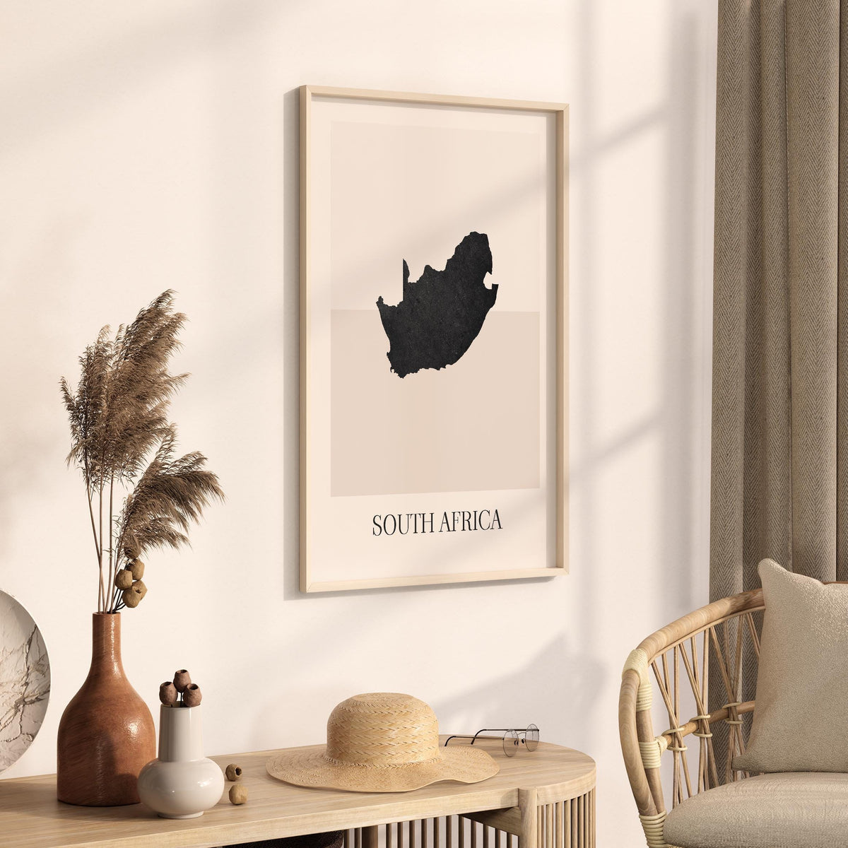 south africa map poster - minimalist boho wall art - digital download - image 2
