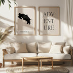 costa rica map poster - minimalist boho wall art - digital download - image 5