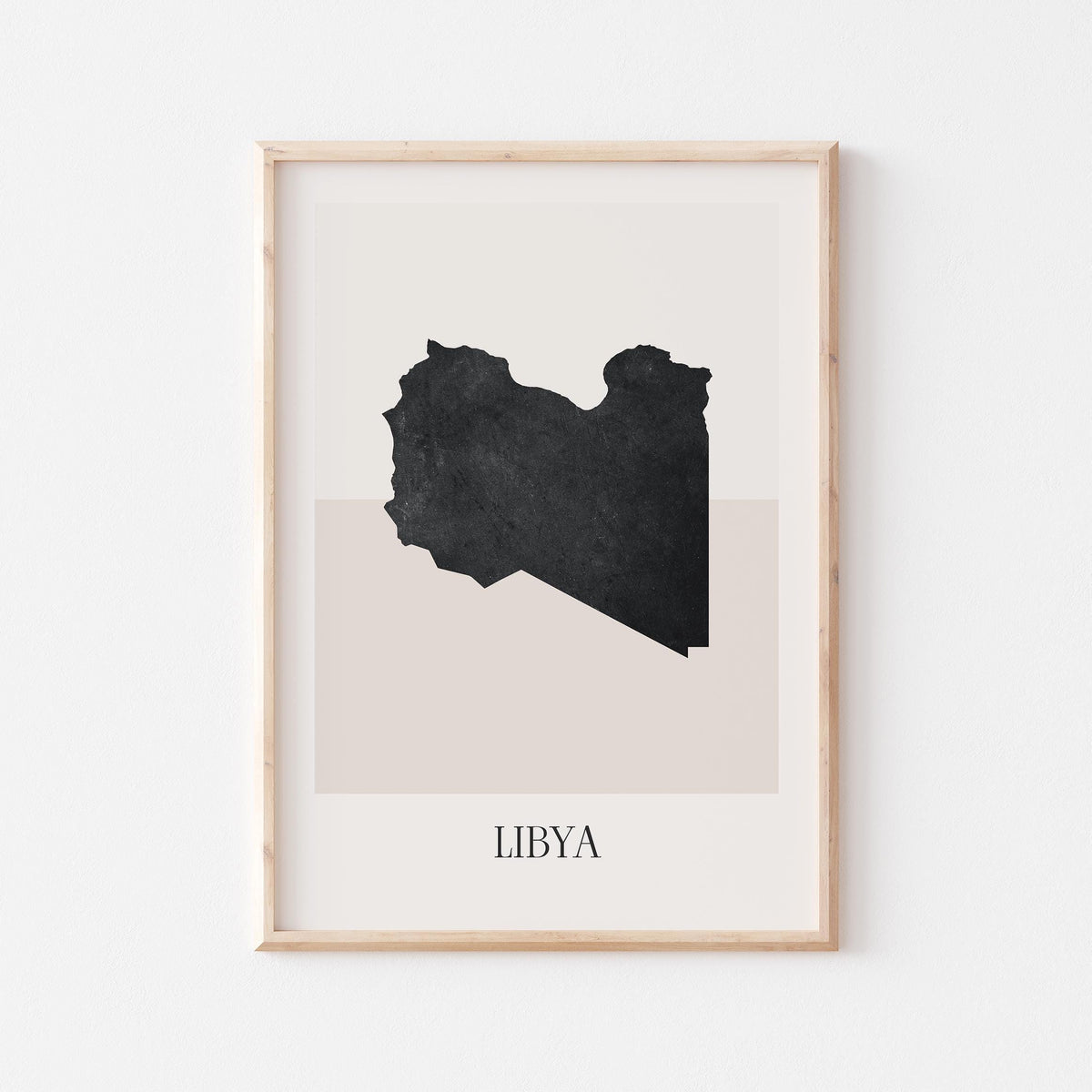 libya map poster - minimalist boho wall art - digital download - image 1