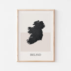 ireland map poster - minimalist boho wall art - digital download - image 1