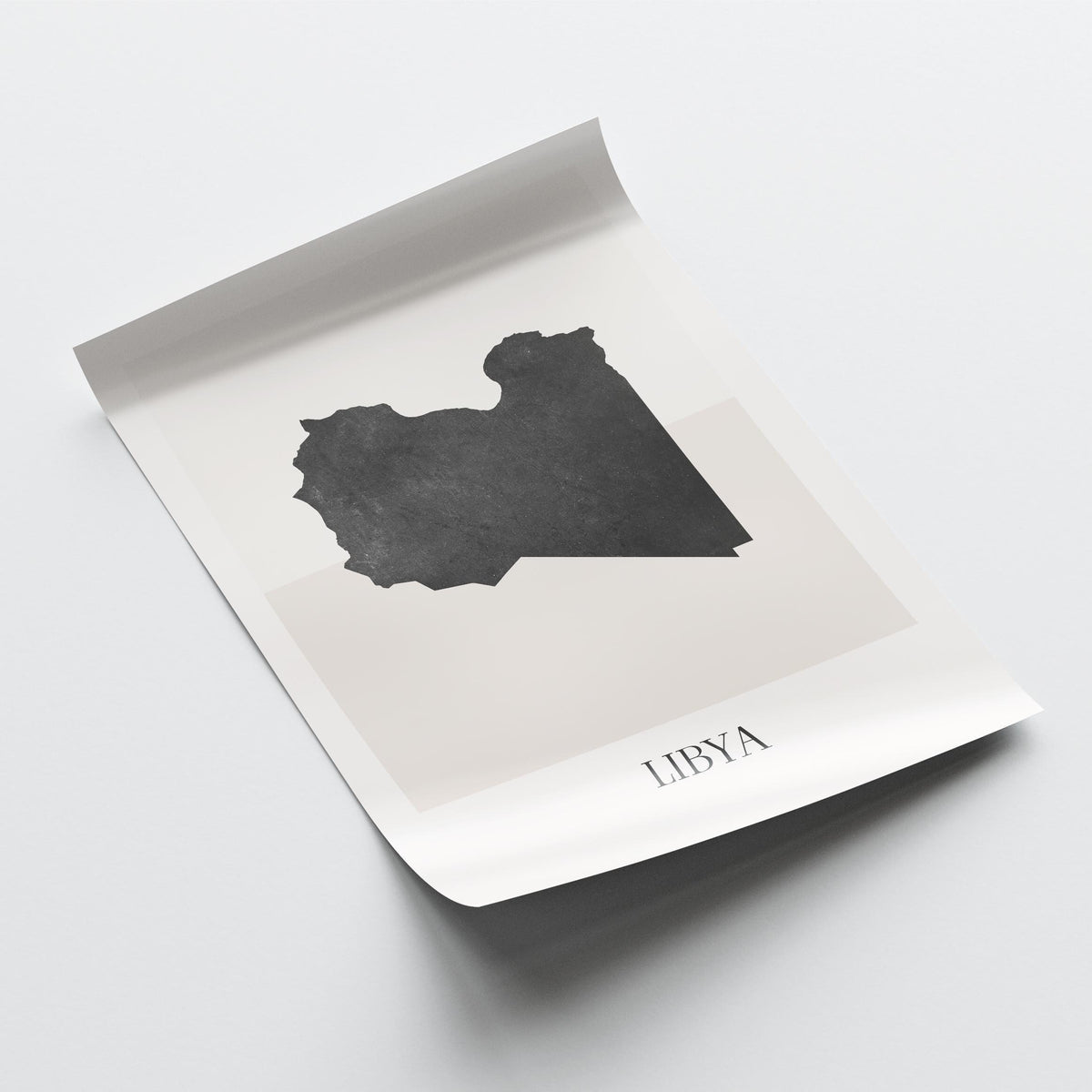 libya map poster - minimalist boho wall art - digital download - image 4