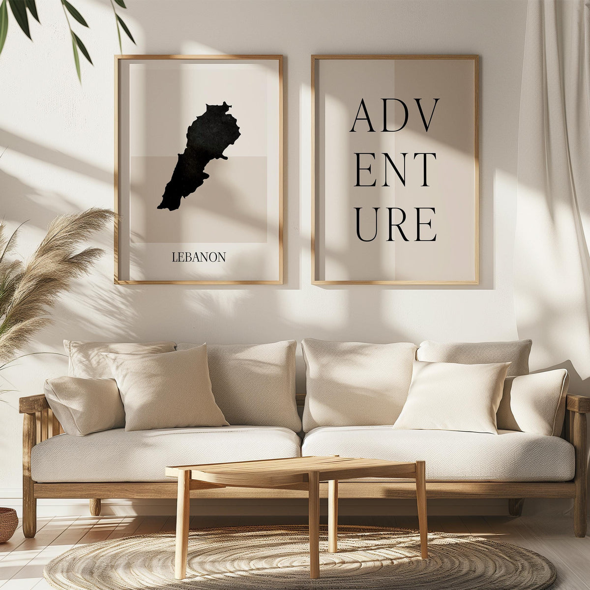 lebanon map poster - minimalist boho wall art - digital download - image 5