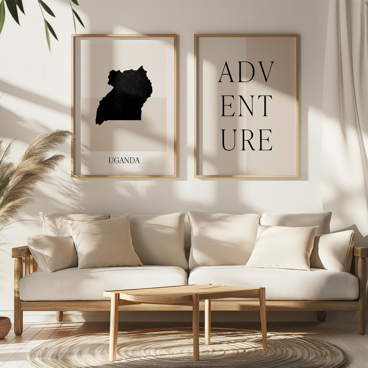 uganda map poster - minimalist boho wall art - digital download - image 5