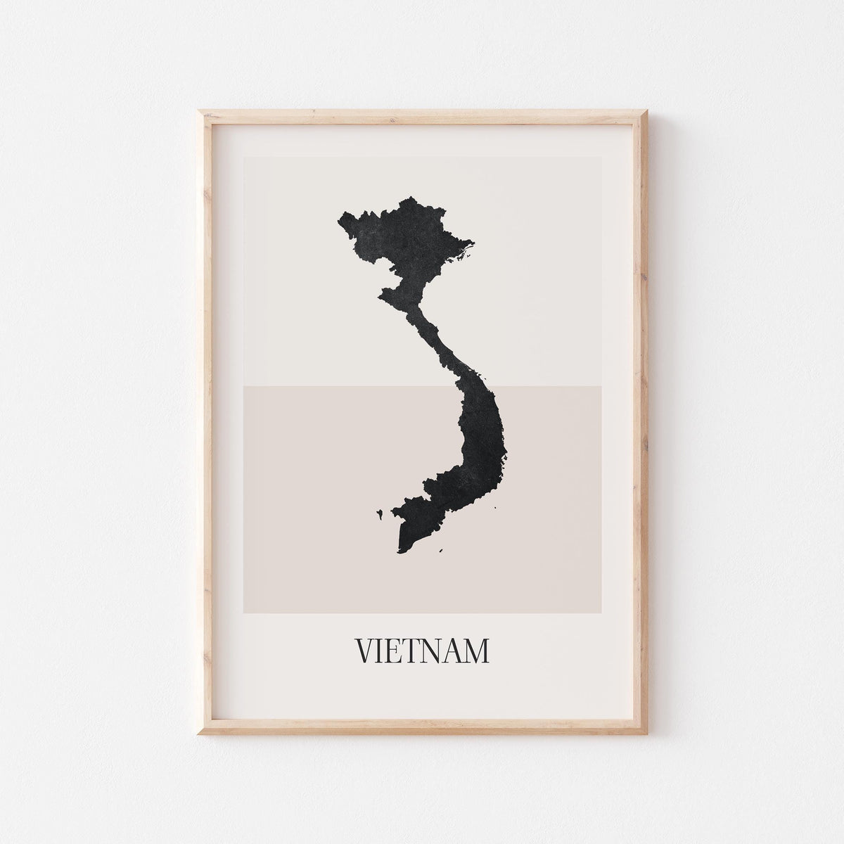 vietnam map poster - minimalist boho wall art - digital download - image 1