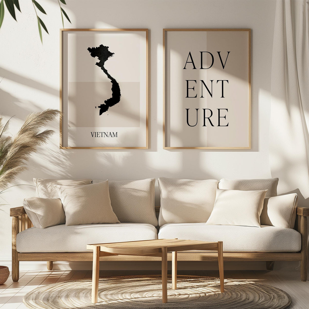 vietnam map poster - minimalist boho wall art - digital download - image 5