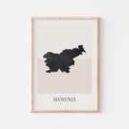 slovenia map poster - minimalist boho wall art - digital download - image 1