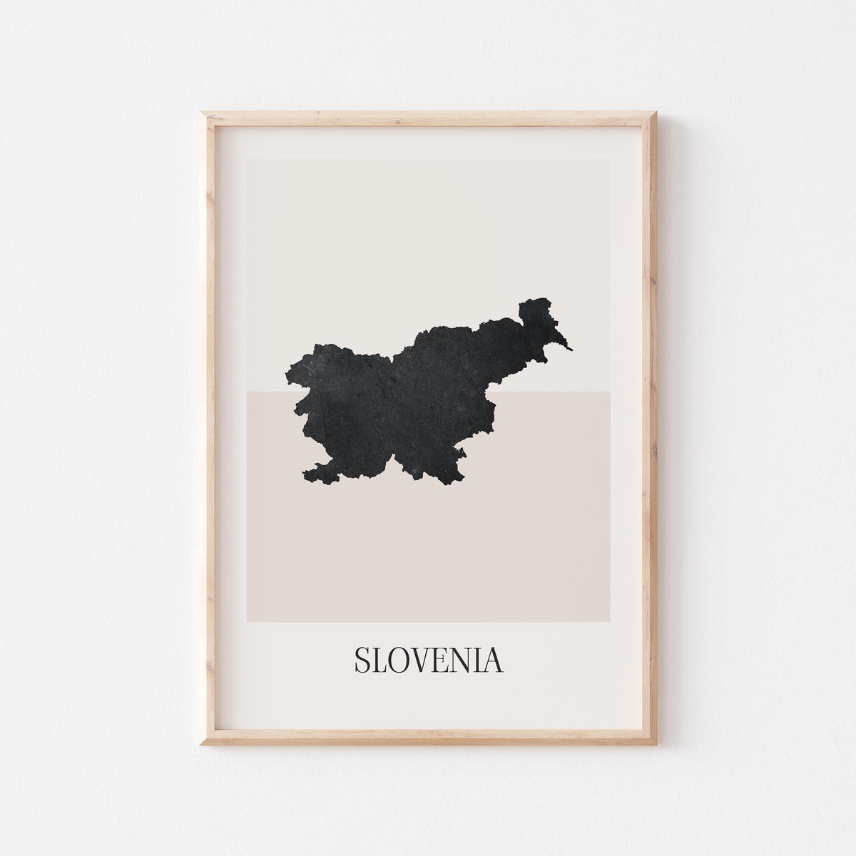 slovenia map poster - minimalist boho wall art - digital download - image 1