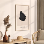 uruguay map poster - minimalist boho wall art - digital download - image 2