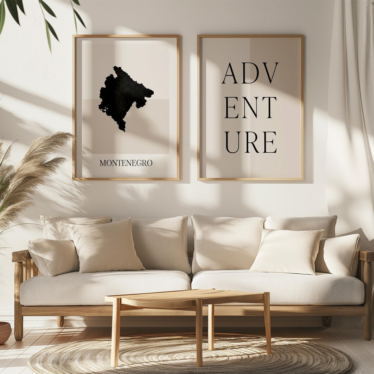 montenegro map poster - minimalist boho wall art - digital download - image 5