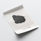 uruguay map poster - minimalist boho wall art - digital download - image 4