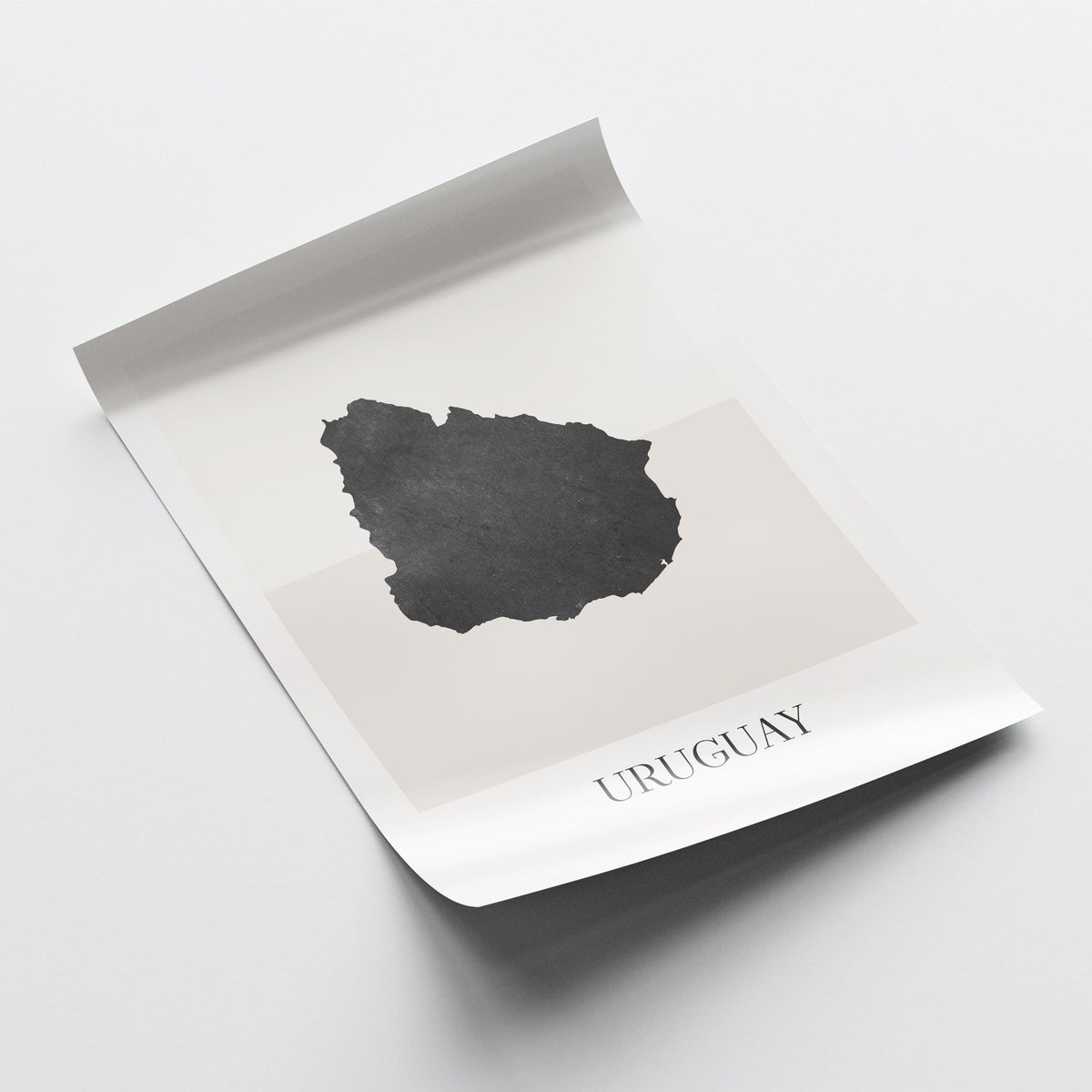 uruguay map poster - minimalist boho wall art - digital download - image 4