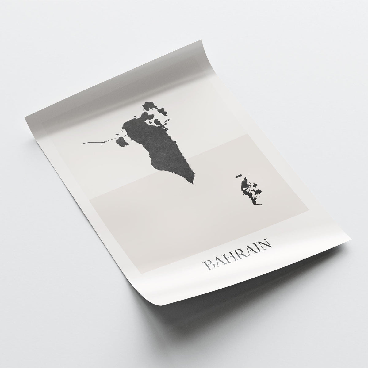 bahrain map poster - minimalist boho wall art - digital download - image 4