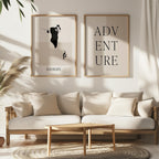 bahrain map poster - minimalist boho wall art - digital download - image 5