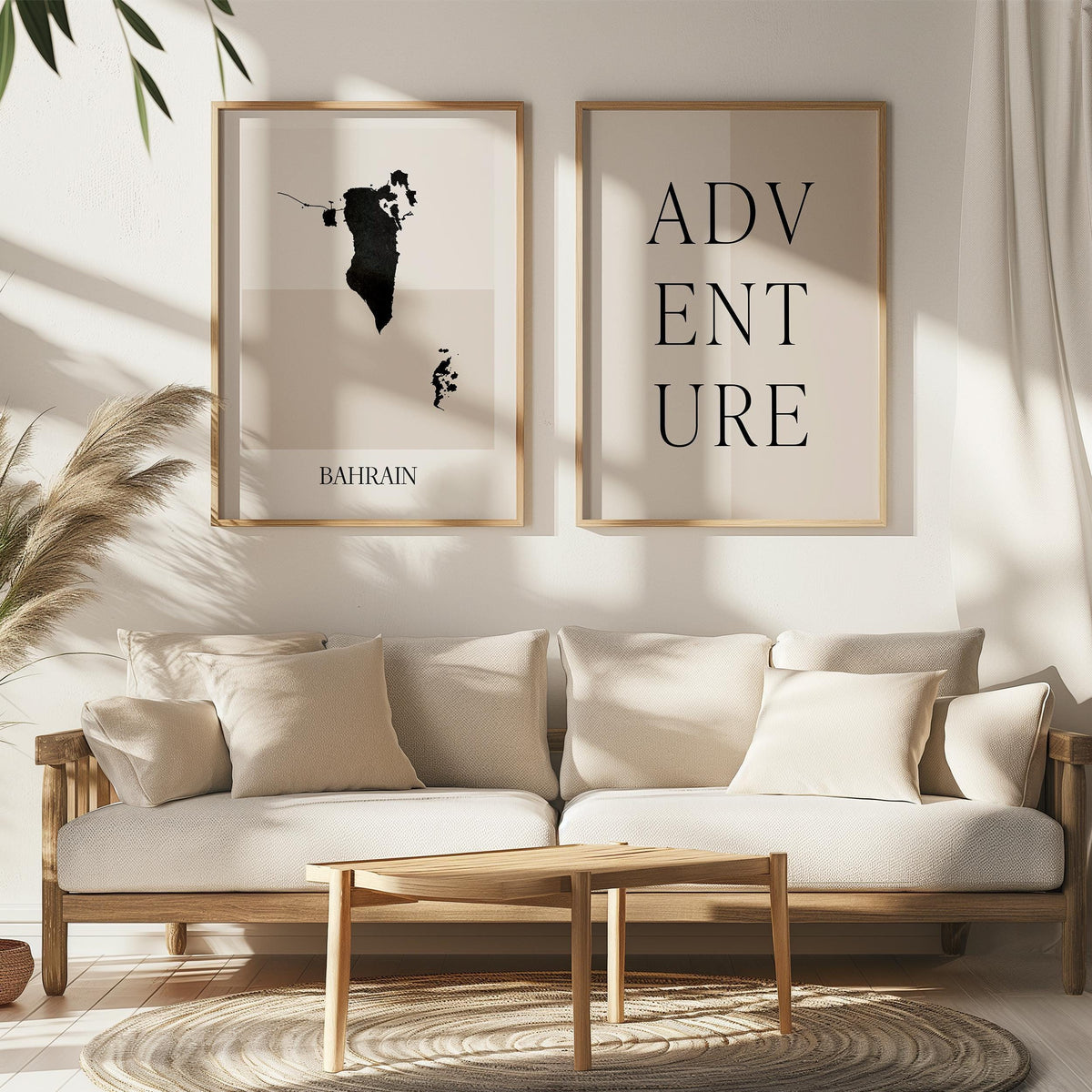 bahrain map poster - minimalist boho wall art - digital download - image 5