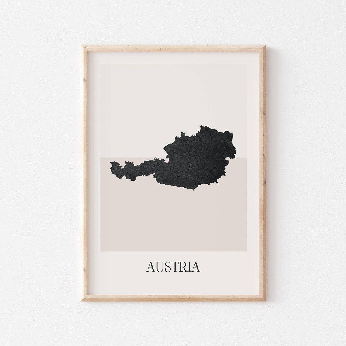 austria map poster - minimalist boho wall art - digital download - image 1