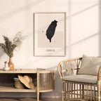 taiwan map poster - minimalist boho wall art - digital download - image 3