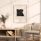 egypt map poster - minimalist boho wall art - digital download - image 3
