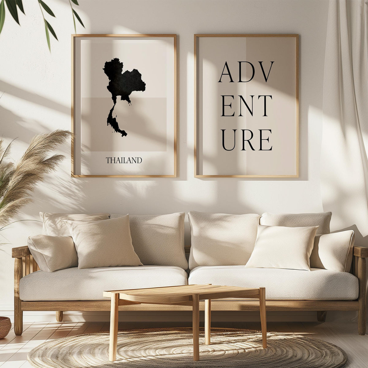 thailand map poster - minimalist boho wall art - digital download - image 5