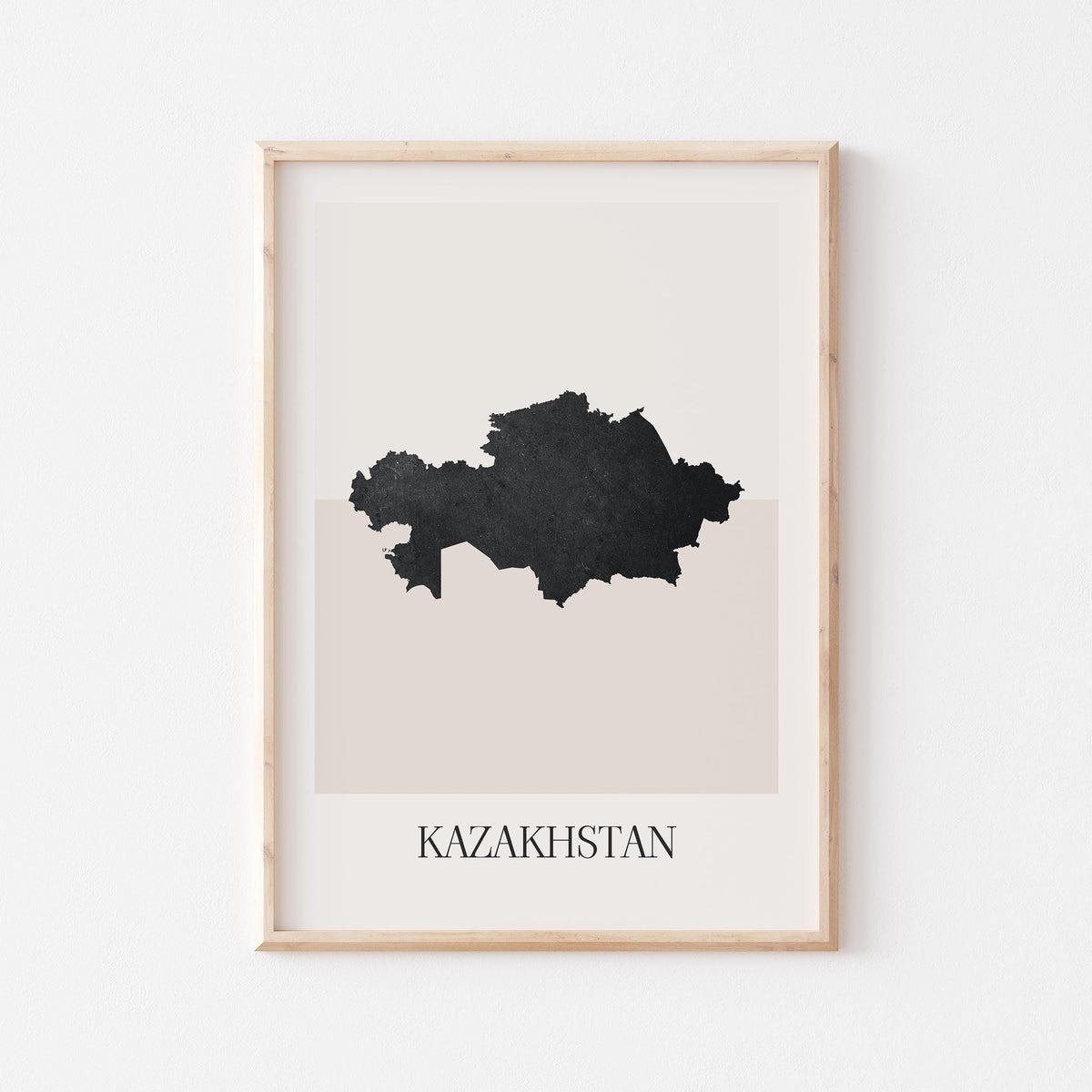 kazakhstan map poster - minimalist boho wall art - digital download - image 1
