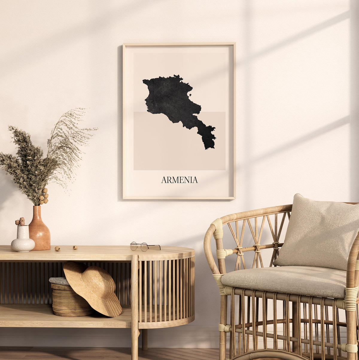 armenia map poster - minimalist boho wall art - digital download - image 3
