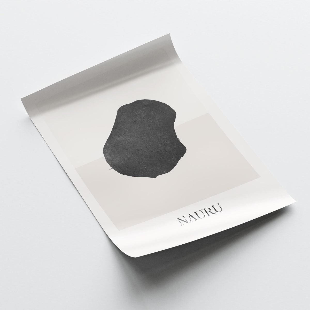 nauru map poster - minimalist boho wall art - digital download - image 4